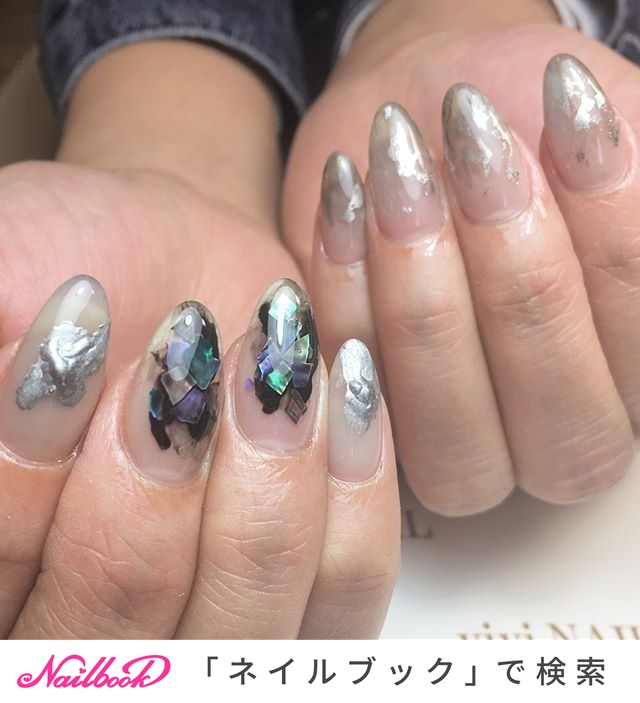 秋 冬 リゾート ハンド シースルー まるまるのネイルデザイン No ネイルブック