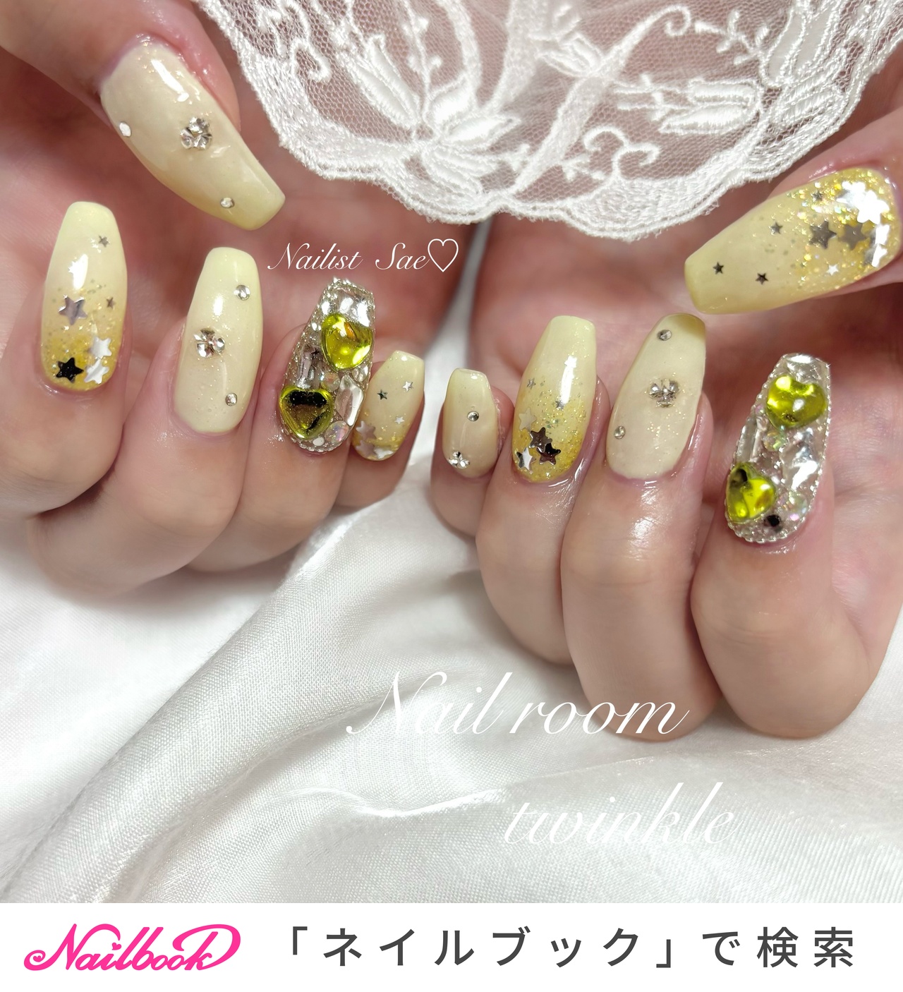 イエロー(黄)/量産型ネイルのネイルデザイン｜ネイルブック