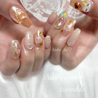 オレンジ/#量産型ネイルのネイルデザイン｜ネイルブック