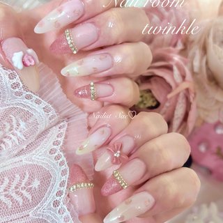 ワンホンネイル(ワンホン/中国ネイル/中華ネイル)/#薔薇ネイルのネイル