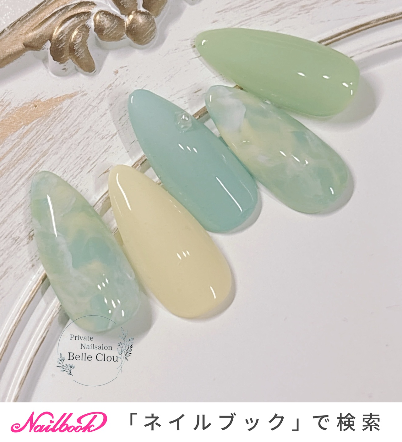 人気順｜#パステルグリーンのネイルデザイン｜ネイルブック