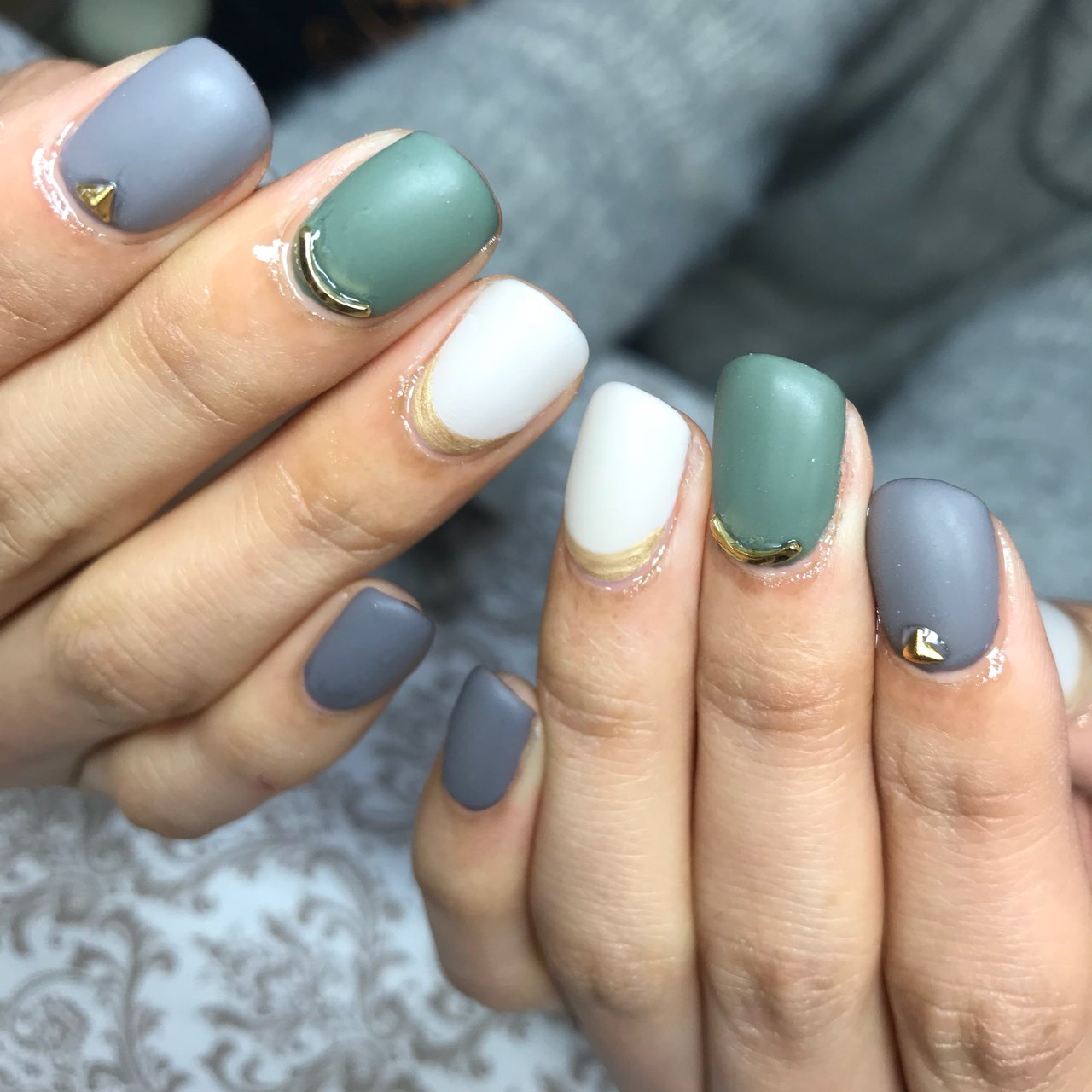 秋 冬 女子会 ハンド マット M Nailのネイルデザイン No ネイルブック