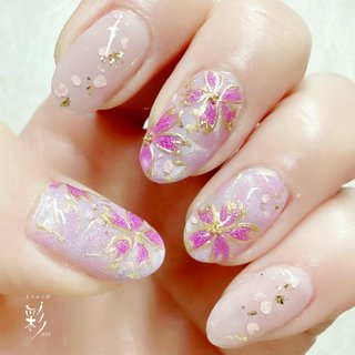 ホイル/桜のネイルデザイン(2ページ目)｜ネイルブック