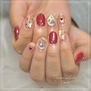 ワンホン/ボルドーのネイルデザイン｜ネイルブック