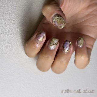 おすすめ順｜個性派ネイル(個性派)/#ゴールドネイル⁣のネイルデザイン