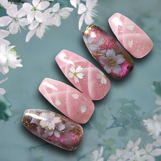 春/桜/ネイルチップのネイルデザイン｜ネイルブック