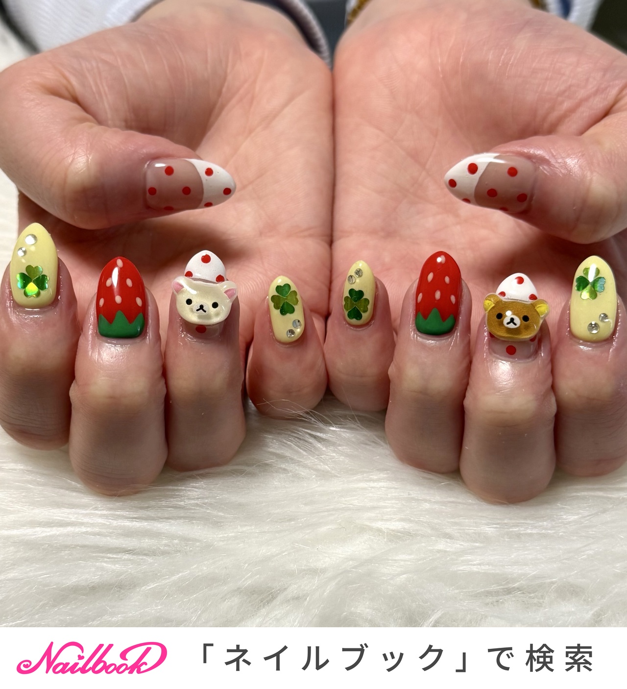 四つ葉のクローバーのネイルデザイン｜ネイルブック