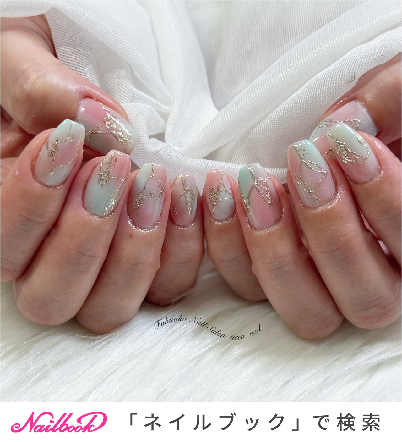 ネイル 参考 春/オールシーズン/ハンド/桜/ミディアム - ticco nailのネイル