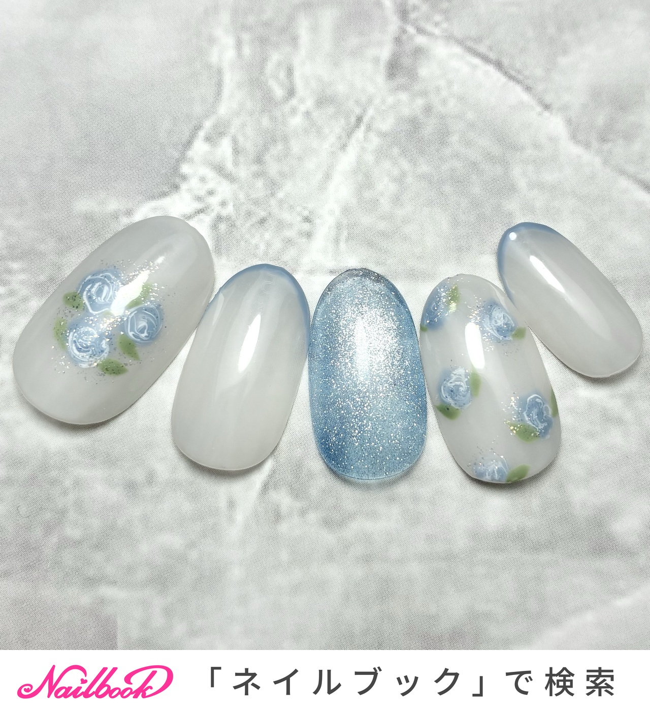 ワンホン/ネイルチップ/#薔薇ネイルのネイルデザイン｜ネイルブック
