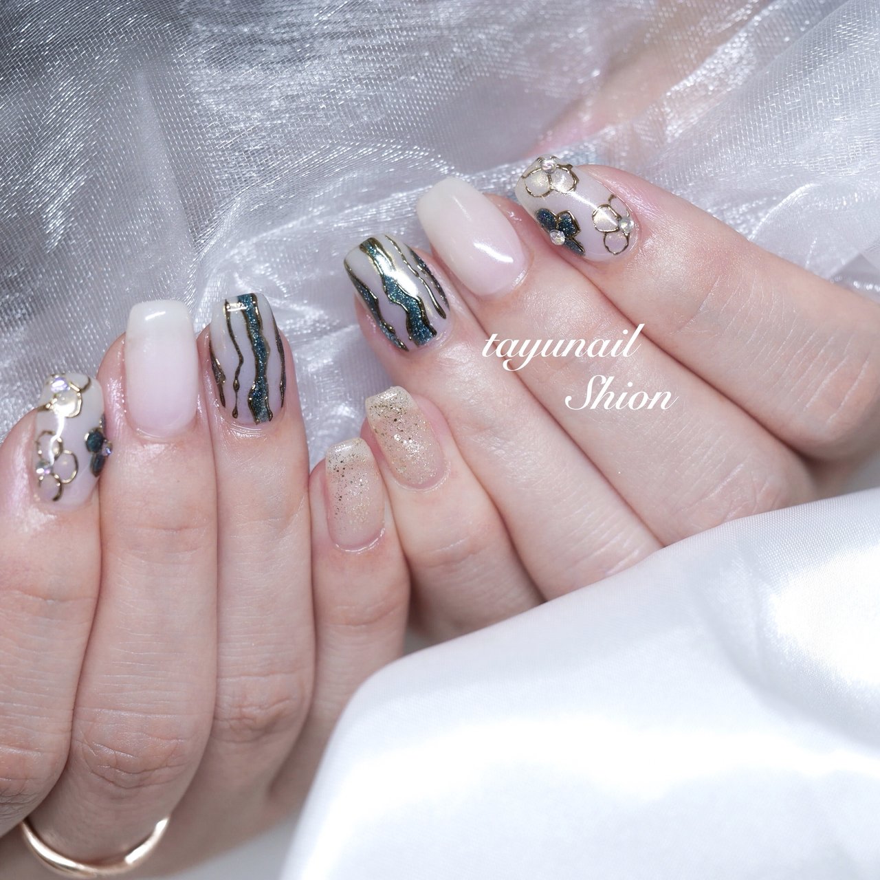 手が綺麗に見えるネイル/春/オールシーズン/梅雨/ハンド - たゆnail