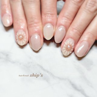 入学式/ぷっくりフラワーのネイルデザイン｜ネイルブック