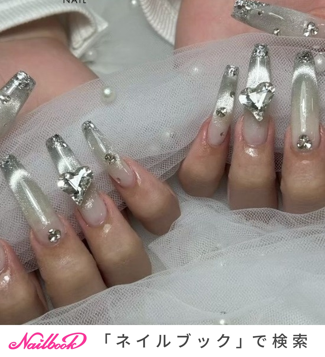 ブライダル(結婚式/ウェディング)/マグネットネイルのネイルデザイン