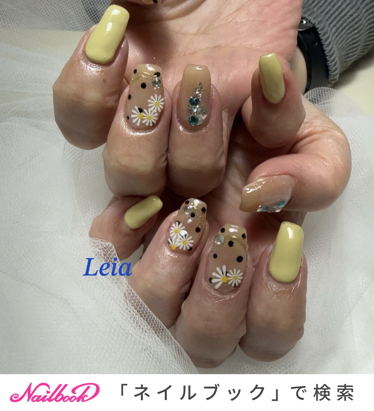 ミモザカラーのネイルデザイン｜ネイルブック