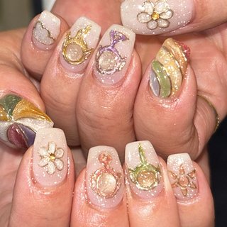 虹のネイルデザイン｜ネイルブック
