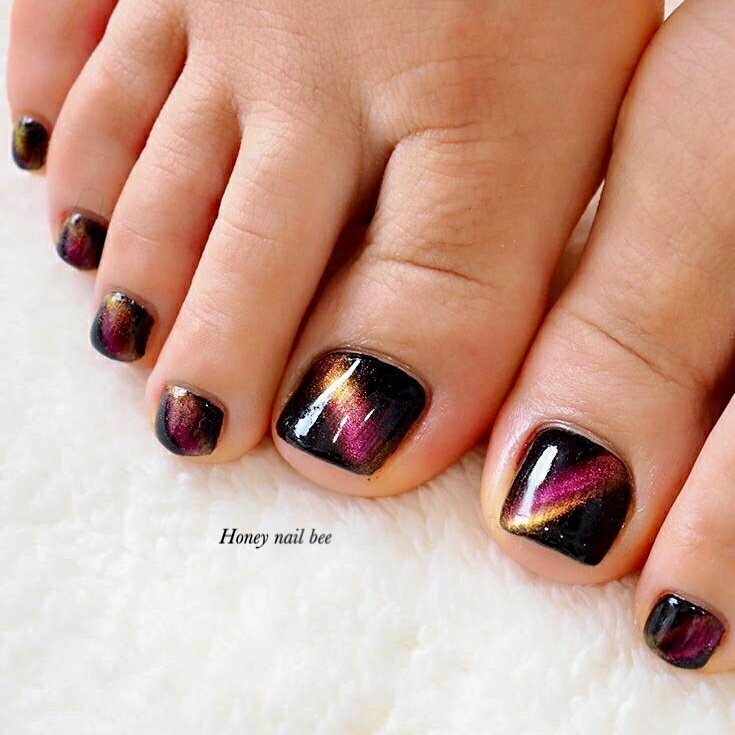 冬 オールシーズン バレンタイン 女子会 フット Honey Nail Bee のネイルデザイン No ネイルブック