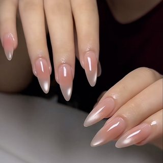 ワンホンネイル(ワンホン/中国ネイル/中華ネイル)/ガラスフレンチ