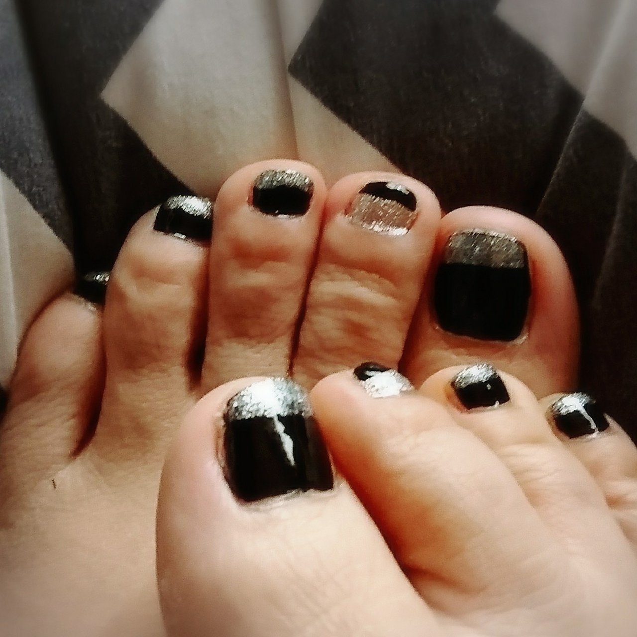 フット シンプル フレンチ ワンカラー ブラック はる のネイルデザイン No ネイルブック