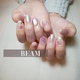 おすすめ順｜ミラーネイル(ミラー)/#シアーホワイトのネイルデザイン