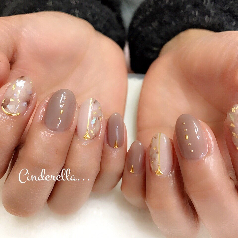 ハンド ワンカラー シェル タイダイ 大理石 Nailroom Cinderellaのネイルデザイン No ネイルブック