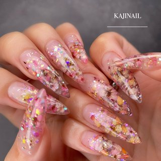 押し花/スカルプチュアのネイルデザイン｜ネイルブック