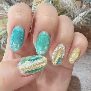 ステンドグラス/マグネットネイルのネイルデザイン｜ネイルブック