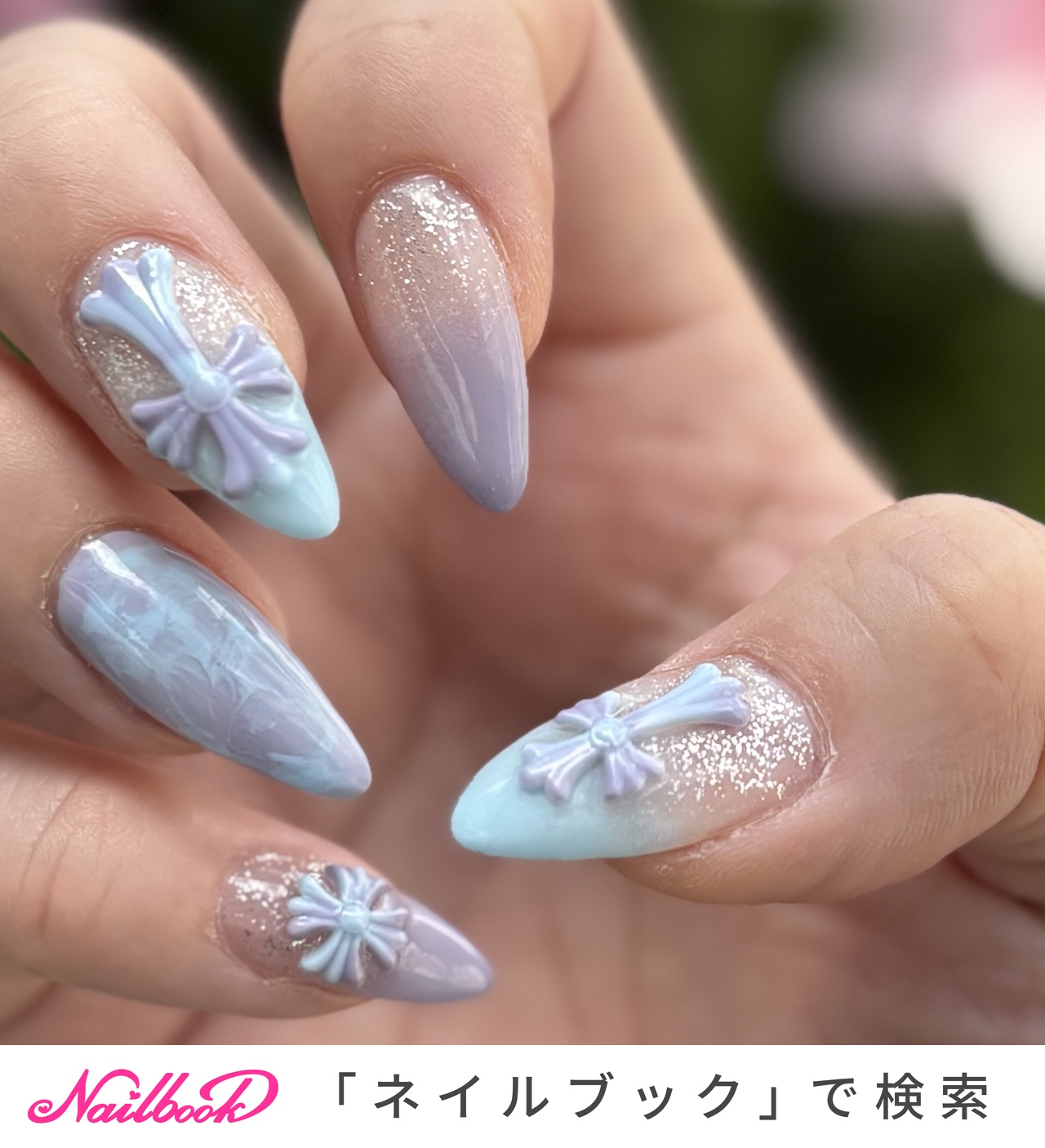 パープル　ラメ　クロムネイル　12個 おすすめ順｜キラキラ/パープル/#クロムネイルのネイルデザイン