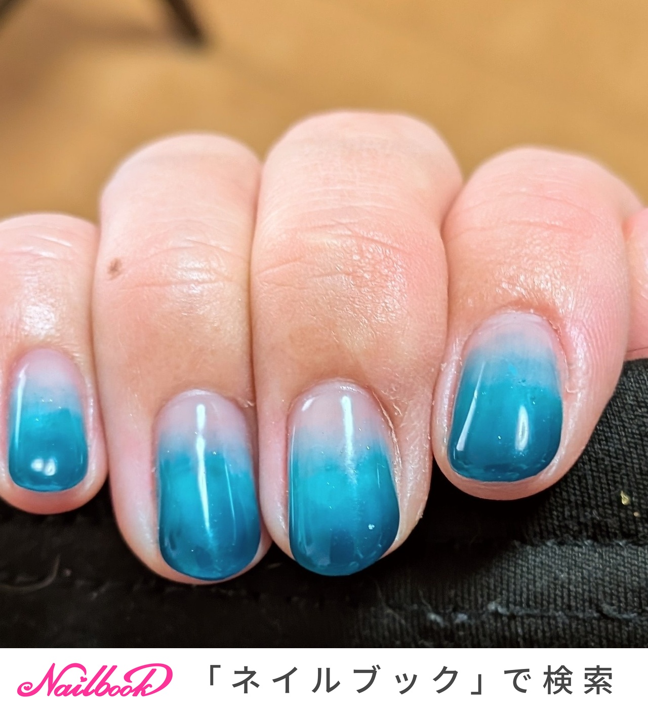 【No.188】海猫~ブルーグリーン~ キラキラ グラデーション 夏/グラデーション/#エメラルドグリーンのネイルデザイン｜ネイルブック