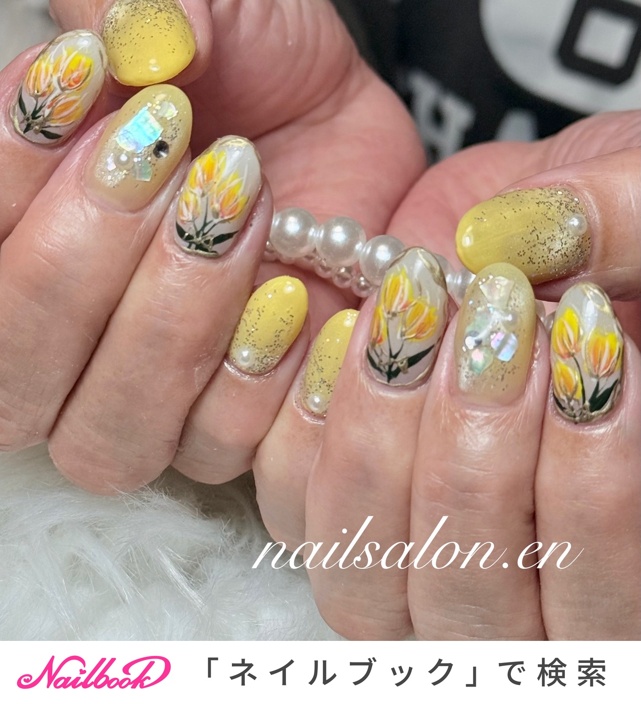 冬/チューリップネイルのネイルデザイン｜ネイルブック