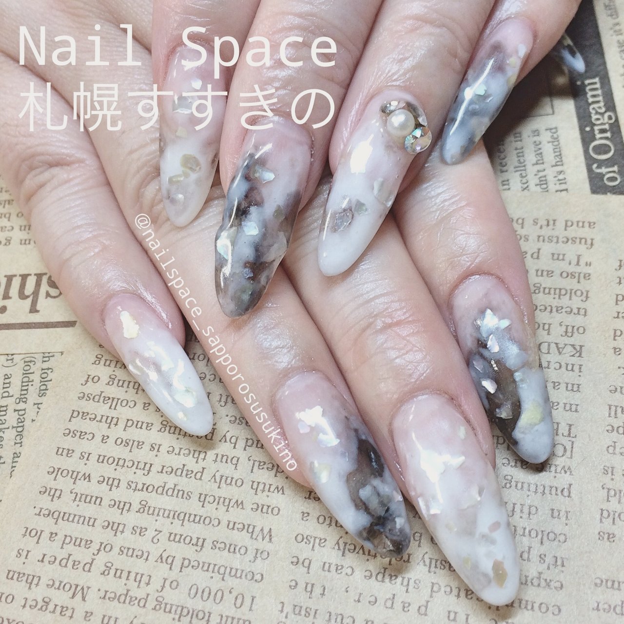 オールシーズン パーティー ハンド ビジュー シェル Precious Nails プレシャスネイルズ のネイルデザイン No ネイルブック