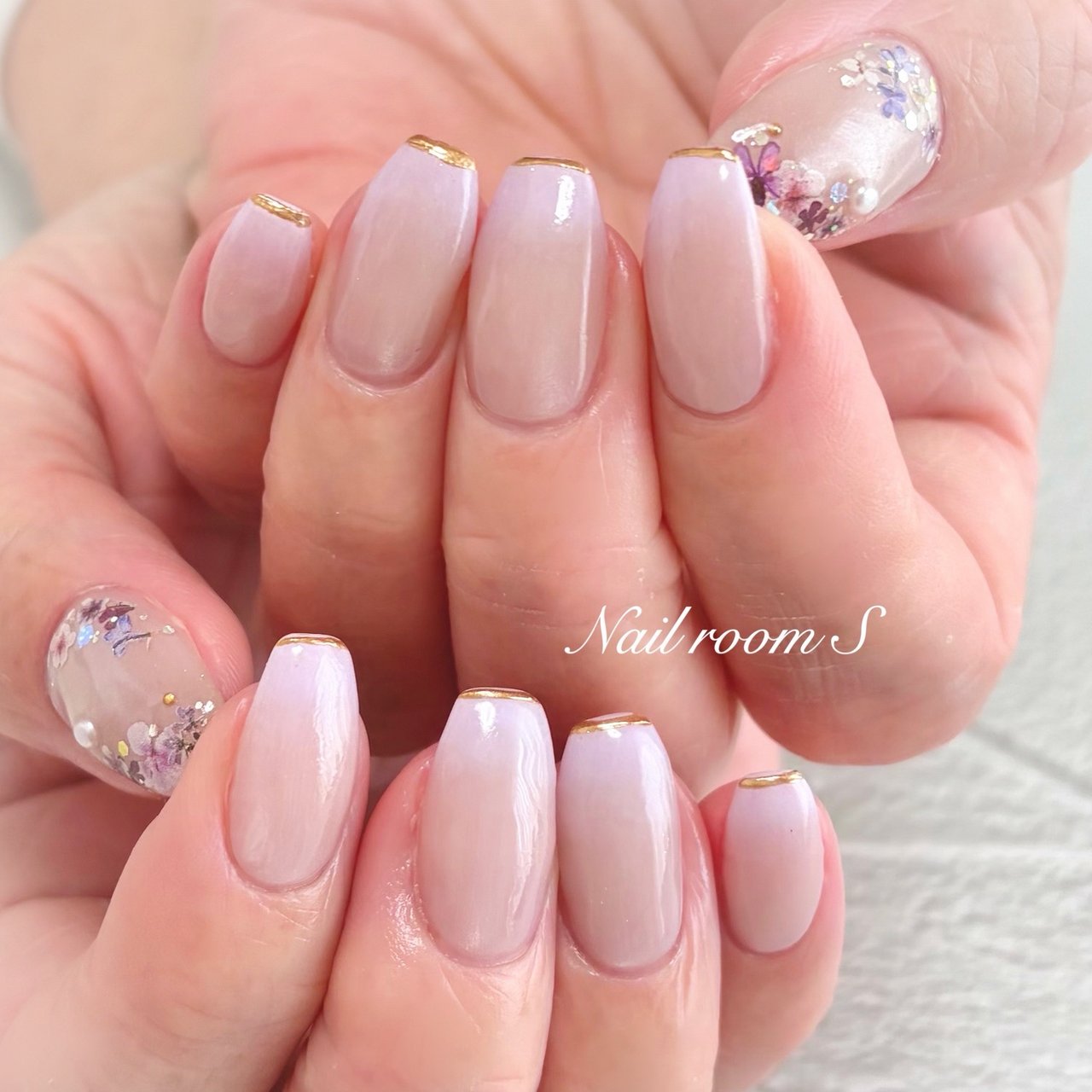 ネイルパーツ shiho 手が綺麗に見えるネイル/春/入学式/オフィス/ハンド - Nailroom__S