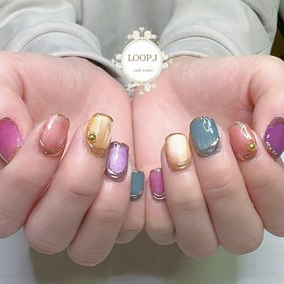 おすすめ順｜#5色ネイルのネイルデザイン｜ネイルブック