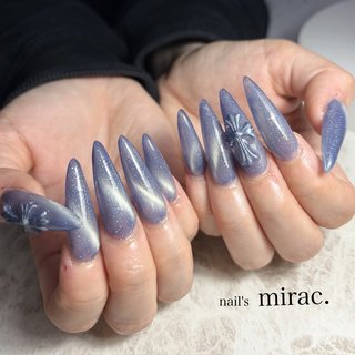 人気順｜ブルー(青)/クロムネイルのネイルデザイン｜ネイルブック
