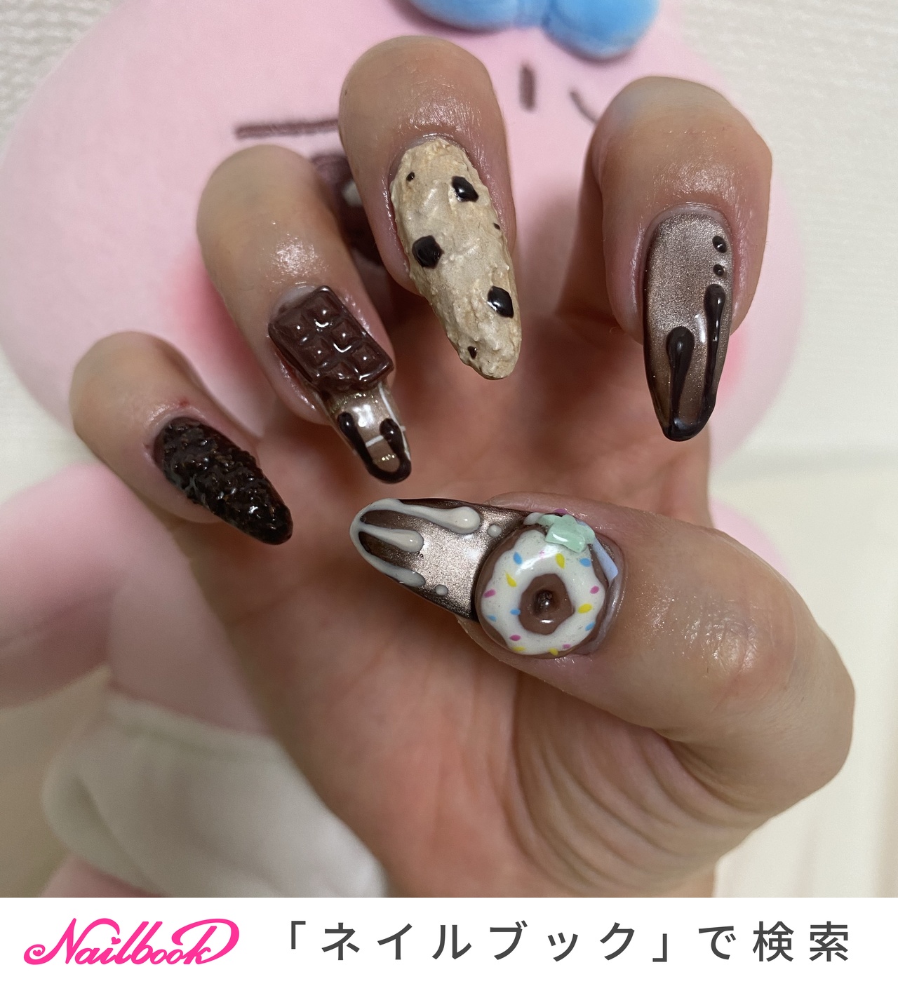チョコチップのネイルデザイン｜ネイルブック