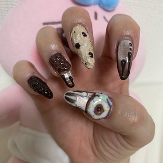チョコチップのネイルデザイン｜ネイルブック