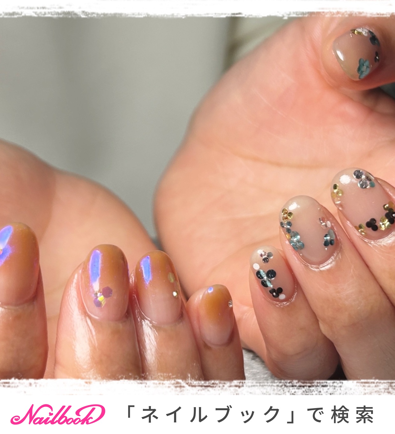 ちぐはぐのネイルデザイン｜ネイルブック