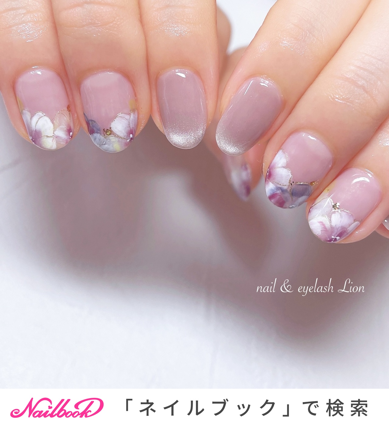 春/ハンド/フラワー/マグネット/ショート - lionnail_yoshinoのネイル