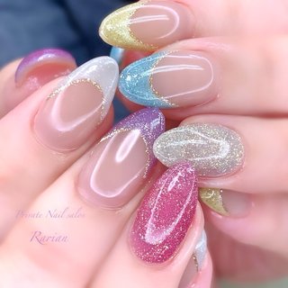 人気順｜フラッシュジェル(フラッシュ)/#マグネットフレンチ⁣のネイル