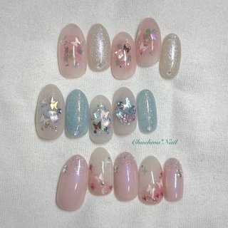蝶々ネイルのネイルデザイン(2ページ目)｜ネイルブック