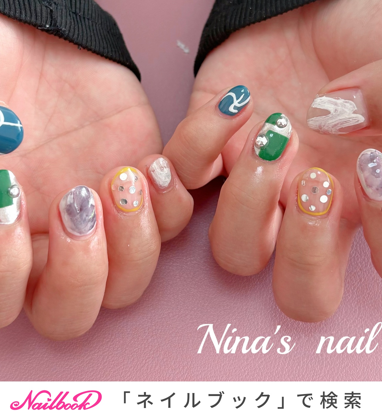 個性派ネイル(個性派)/#ちぐはぐネイルのネイルデザイン｜ネイルブック