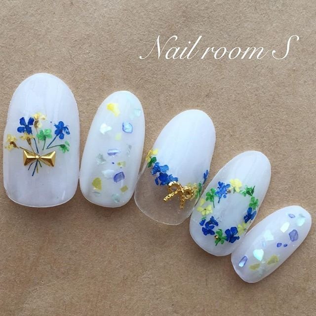 春 デート 女子会 ハンド フラワー ｎailroom ｓのネイルデザイン No ネイルブック