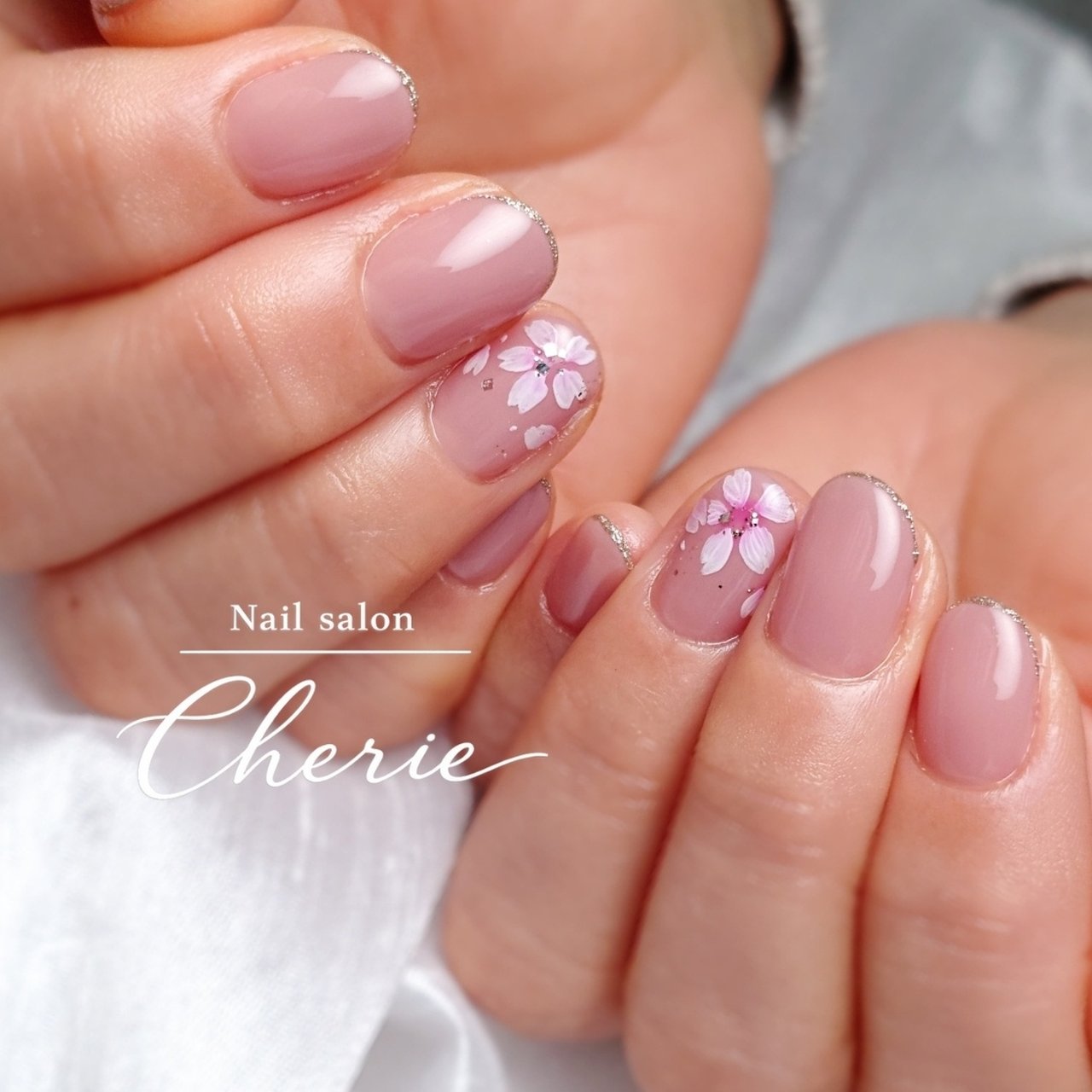 手が綺麗に見えるネイル/春/入学式/オフィス/ハンド - Nail salon