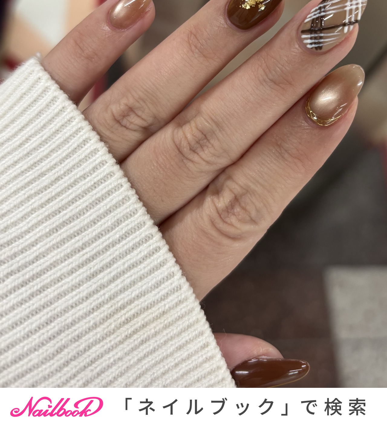 手が綺麗に見えるネイル/ハンド/個性派/ミディアム/オーバル