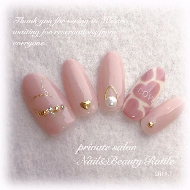 バレンタイン オフィス デート 女子会 ハンド Nail Beautyrutile Risaのネイルデザイン No ネイルブック