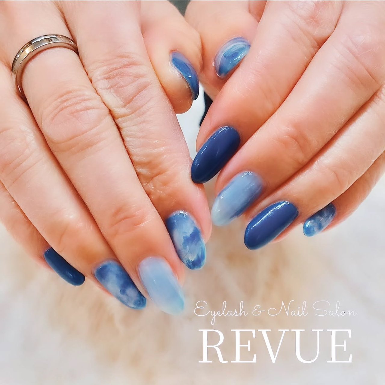 春/夏/ハンド/ニュアンス/マーブル - hair_make_revueのネイルデザイン