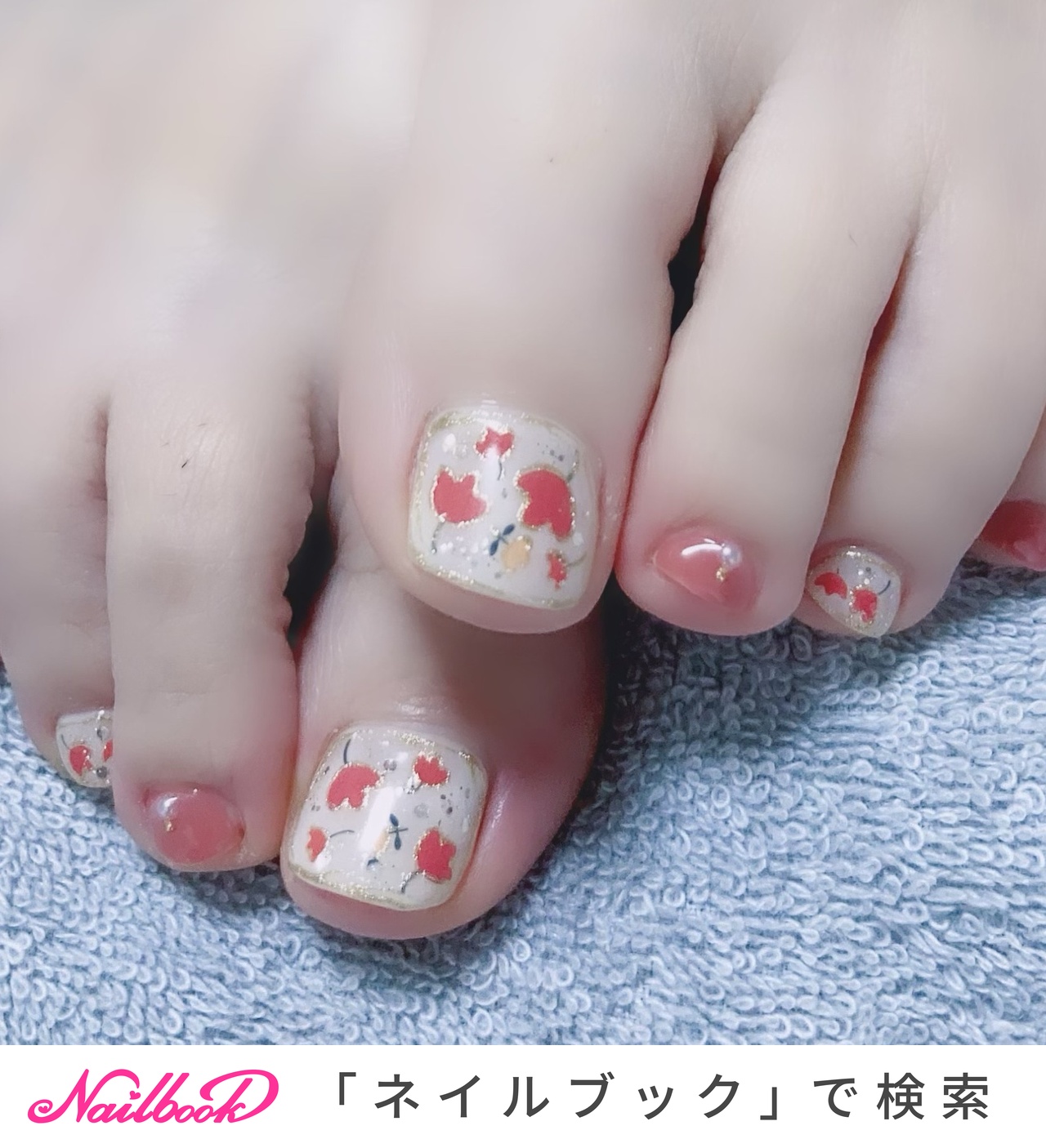 フット ネイル チューリップ フット チューリップのネイルデザイン