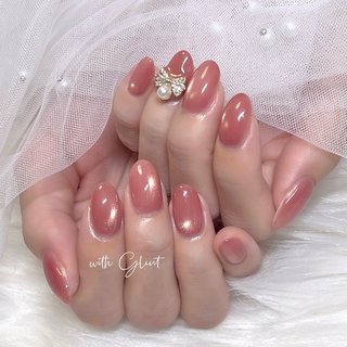 ちゅるん/ピンク/マグネットネイルのネイルデザイン｜ネイルブック