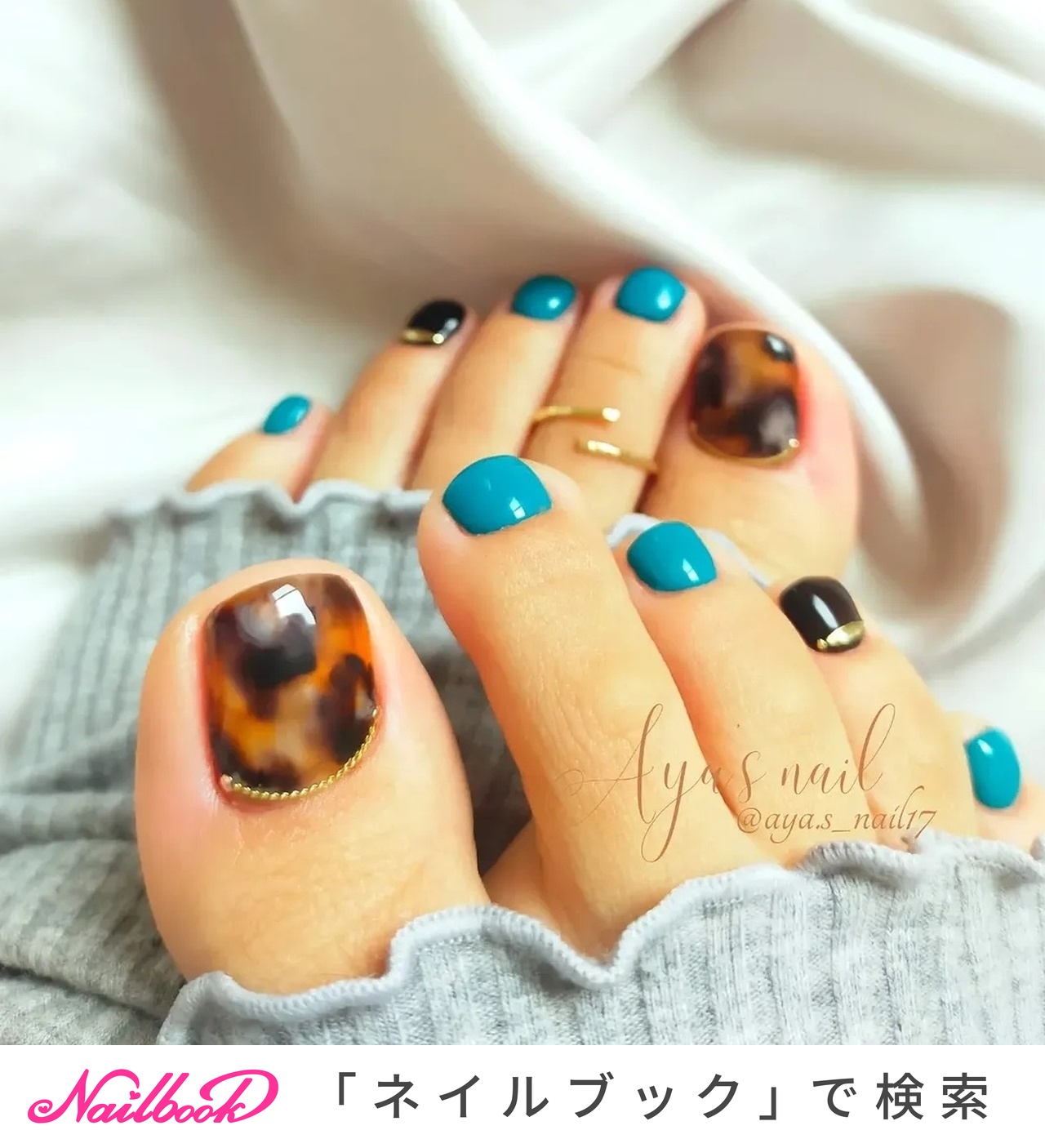 べっ甲/レオパードのネイルデザイン｜ネイルブック
