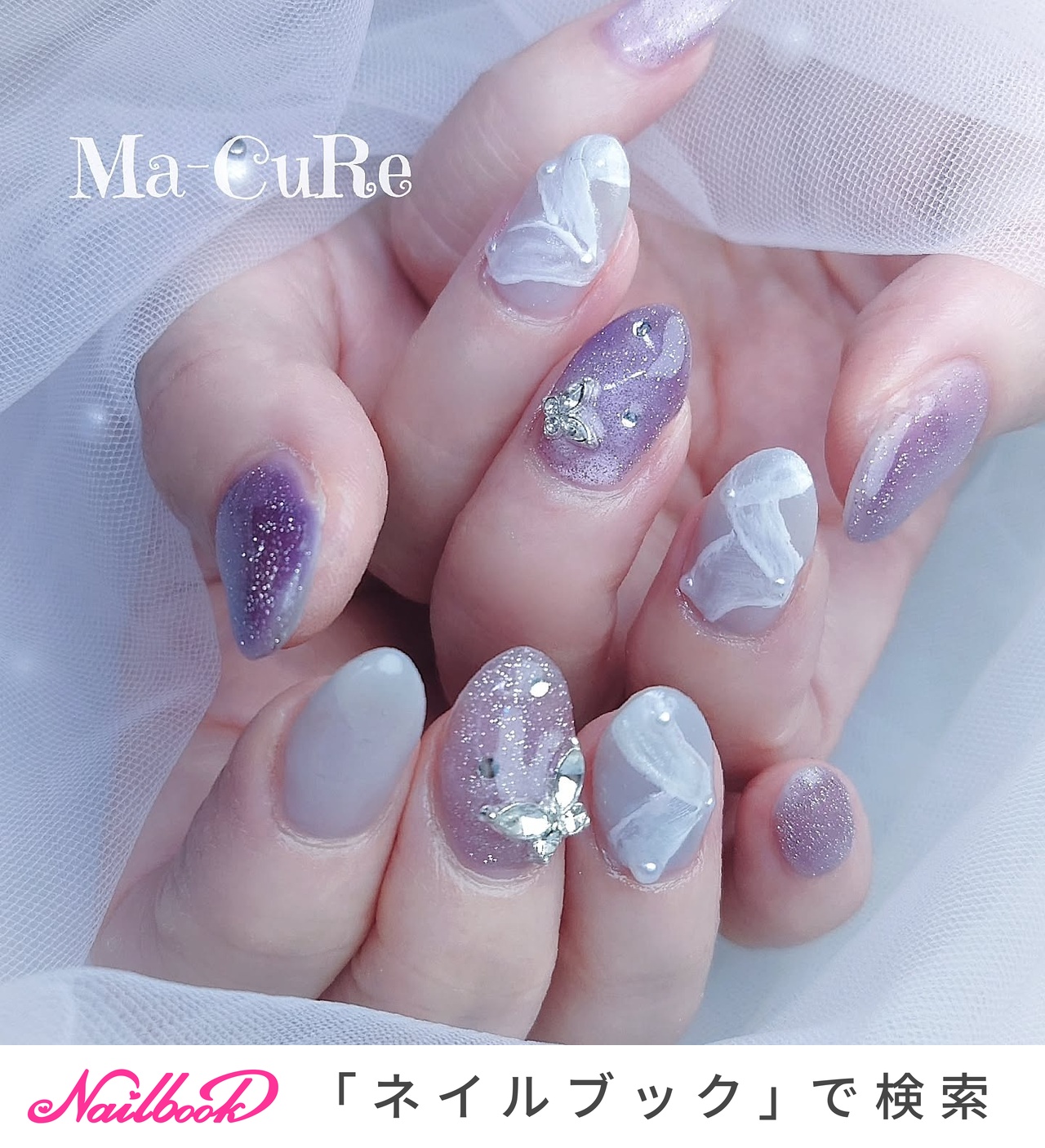リボン/#蝶々のネイルデザイン｜ネイルブック