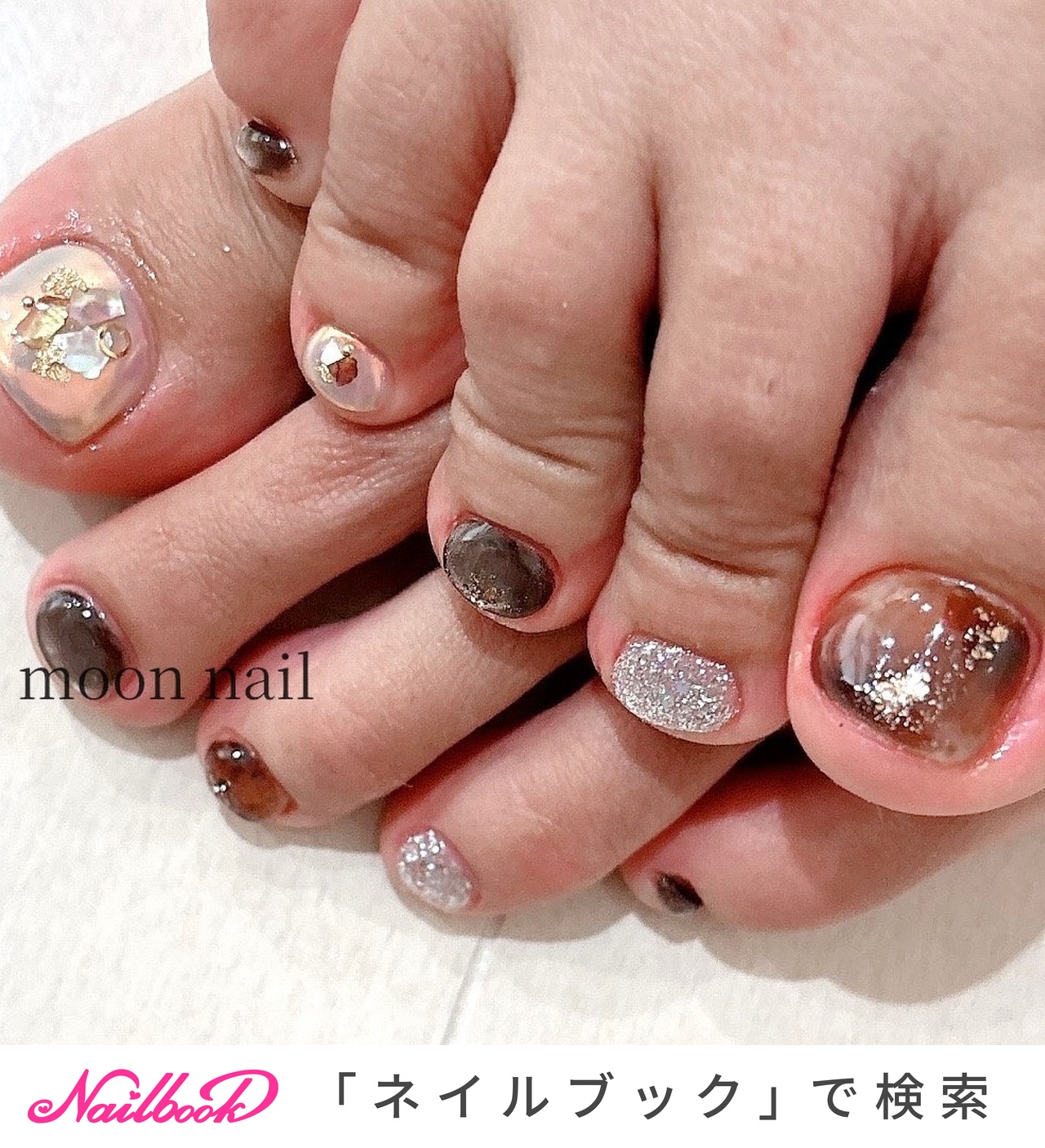 オールシーズン/海/リゾート/フット/ラメ - private nail salon moonの