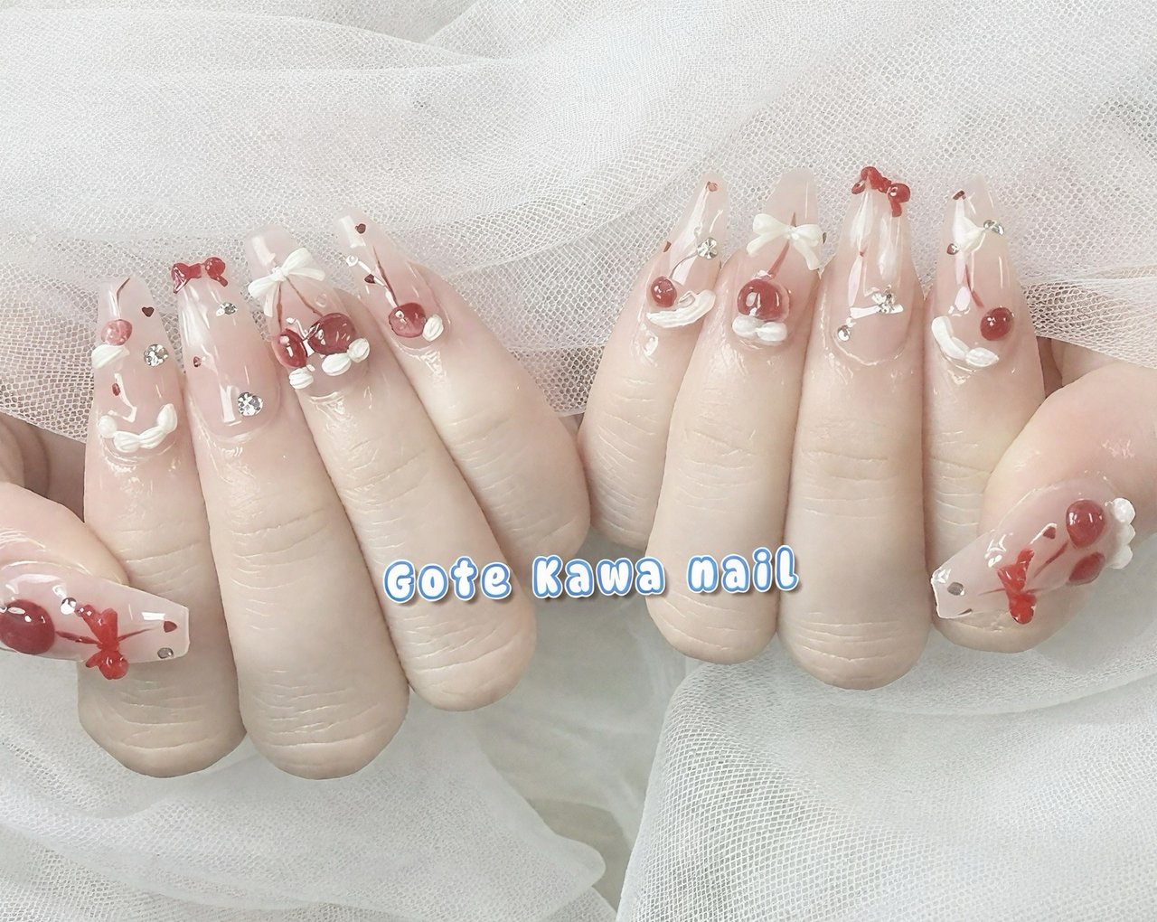 春/夏/ハンド/マグネット - Gote Kawa Nail Salonのネイルデザイン[No
